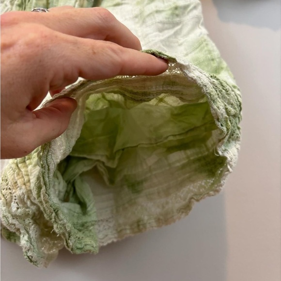 Aerie green and white tie dye boho romper size XXS - Picture 2 of 4